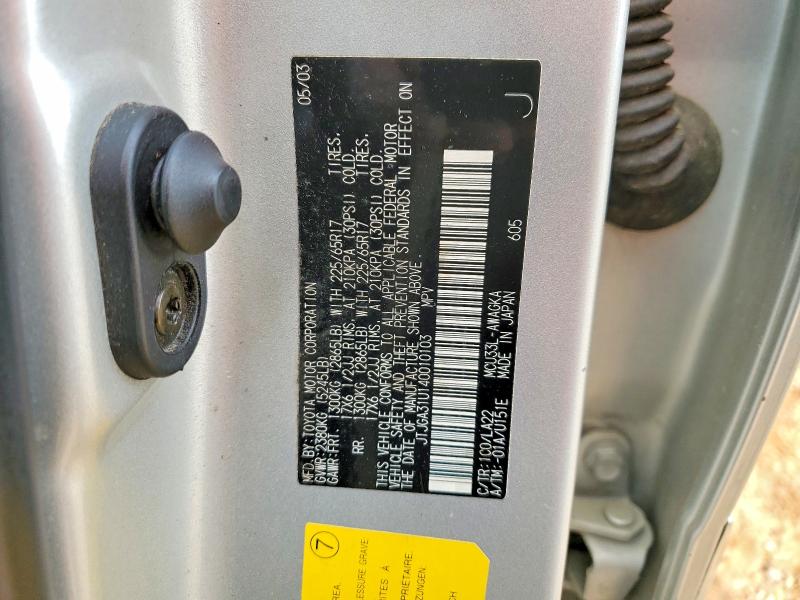 Aukcja sprzedaży 2004 Lexus Rx 330, vin: JTJGA31U140010103, numer aukcji: 48849086