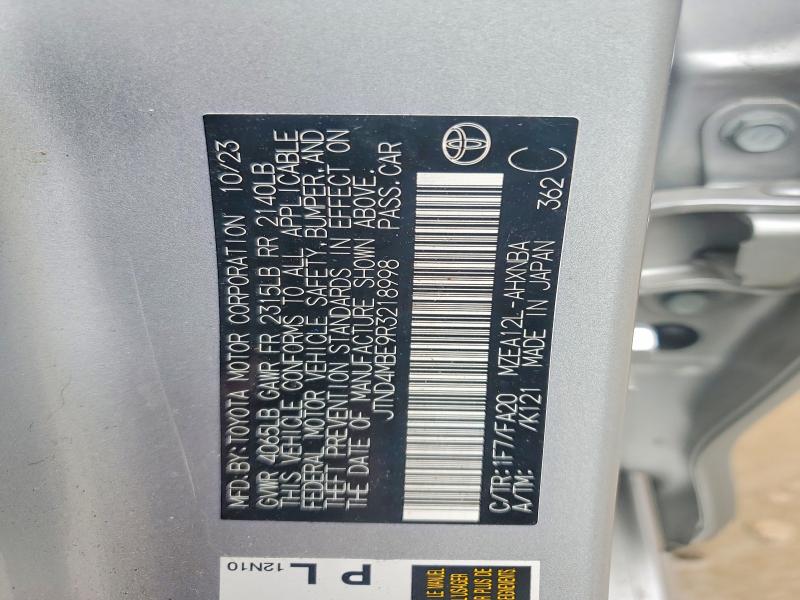 Продаж на аукціоні авто 2024 Toyota Corolla, vin: JTND4MBE9R3218998, номер лоту: 51462256