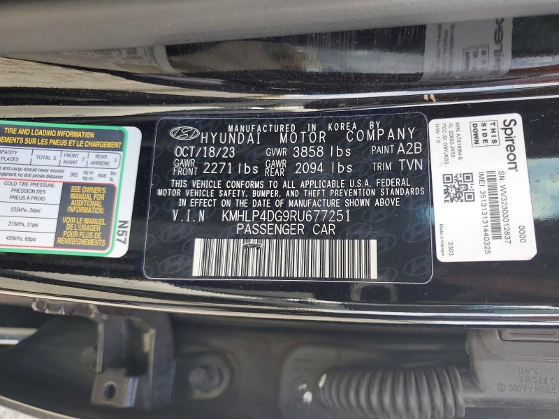 2024 Hyundai Elantra მანქანა იყიდება აუქციონზე, vin: KMHLP4DG9RU677251, აუქციონის ნომერი: 49296766