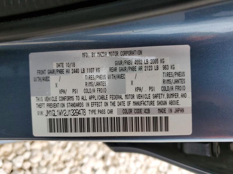 48706576 :رقم المزاد ، JM1GL1WY2J1329478 vin ، 2018 Mazda 6 مزاد بيع
