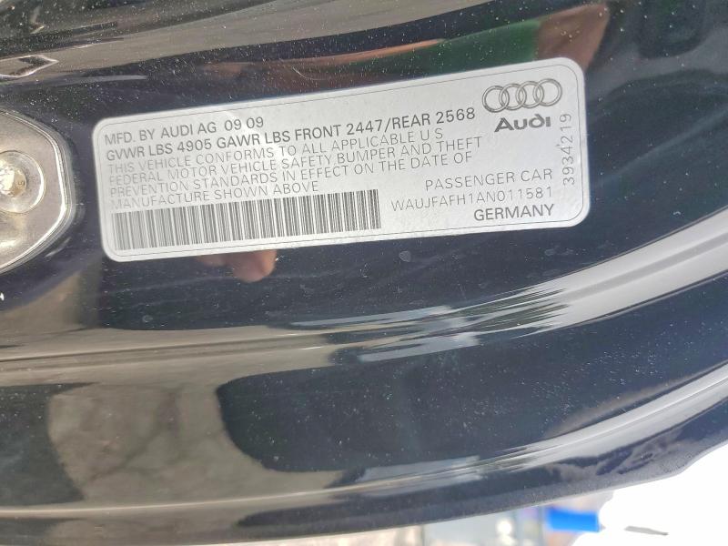 Продаж на аукціоні авто 2010 Audi A5, vin: WAUJFAFH1AN011581, номер лоту: 50148976