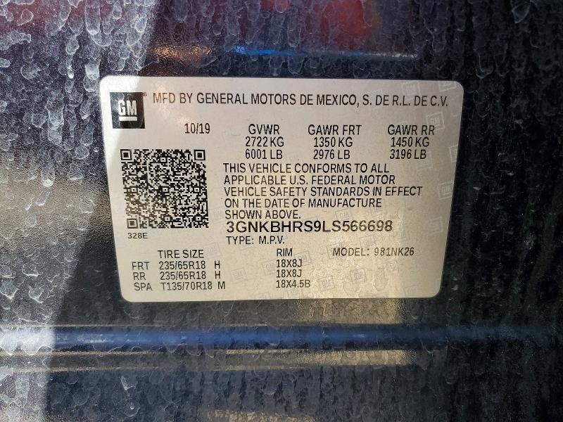 Продаж на аукціоні авто 2020 Chevrolet Blazer, vin: 3GNKBHRS9LS566698, номер лоту: 50152006
