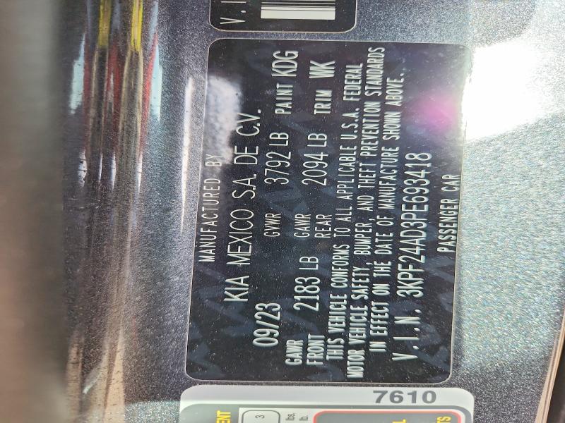 Aukcja sprzedaży 2023 Kia Forte, vin: 3KPF24AD3PE693418, numer aukcji: 51289096