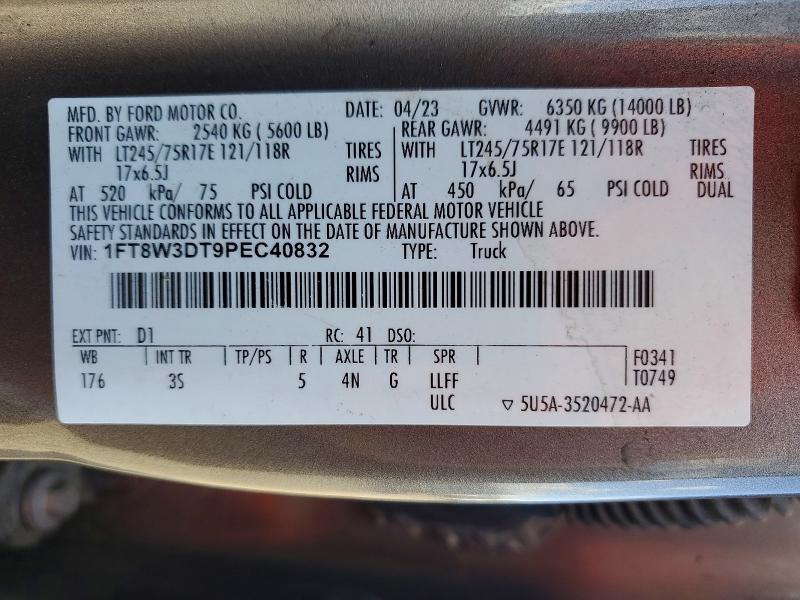 Продаж на аукціоні авто 2023 Ford F350, vin: 1FT8W3DT9PEC40832, номер лоту: 48573086