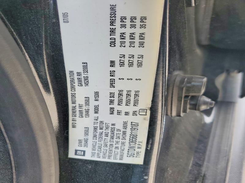 49590776 :رقم المزاد ، 5GTDN136568119187 vin ، 2006 Hummer H3 مزاد بيع