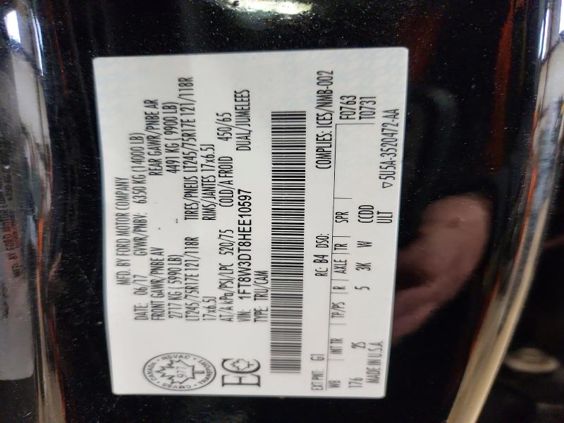 51163286 :رقم المزاد ، 1FT8W3DT8HEE10597 vin ، 2017 Ford F350 مزاد بيع