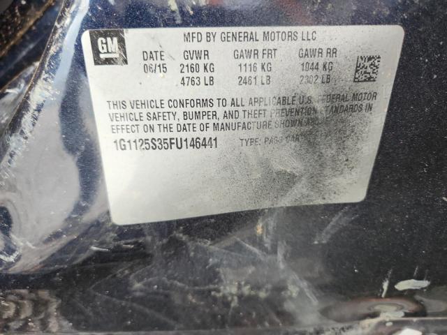 51421746 :رقم المزاد ، 1G1125S35FU146441 vin ، 2015 Chevrolet Impala مزاد بيع