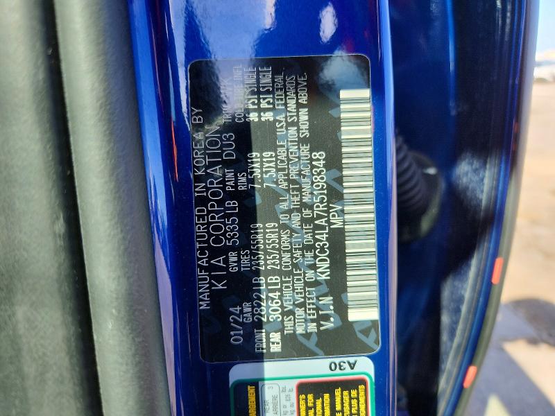 Aukcja sprzedaży 2024 Kia Ev6, vin: KNDC34LA7R5198348, numer aukcji: 48825736
