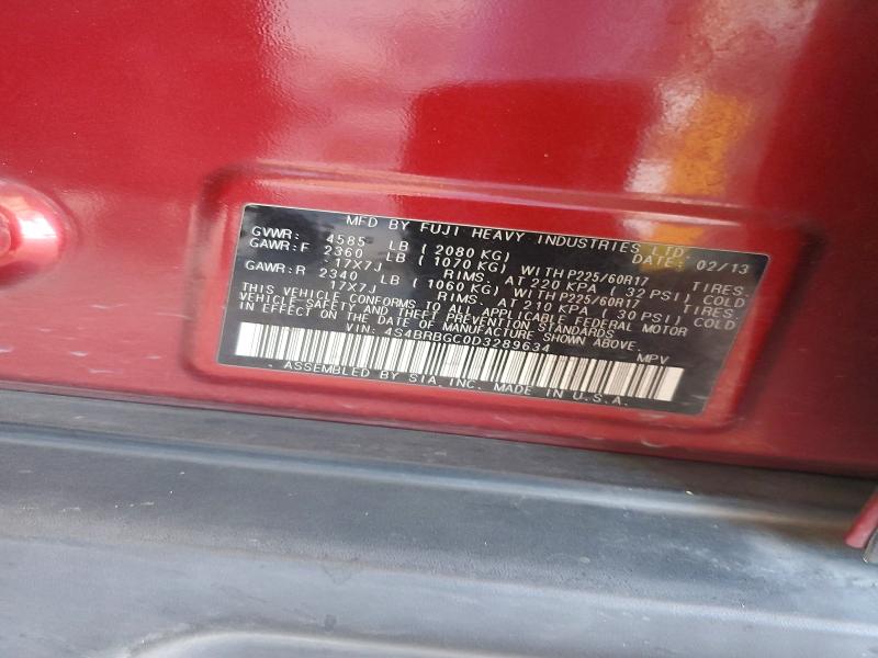 Продаж на аукціоні авто 2013 Subaru Outback, vin: 4S4BRBGC0D3289634, номер лоту: 49862656