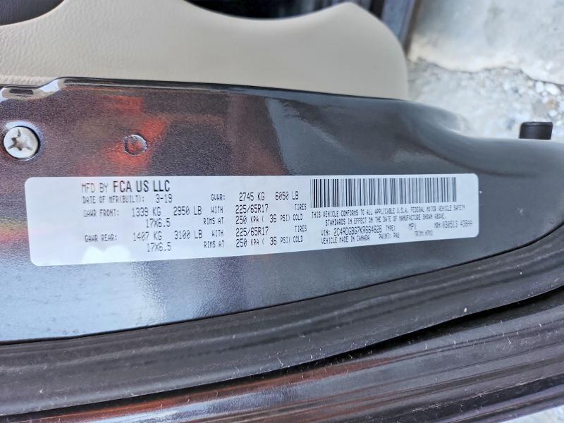 2019 Dodge Grand Caravan მანქანა იყიდება აუქციონზე, vin: 2C4RDGBG7KR664626, აუქციონის ნომერი: 50746186