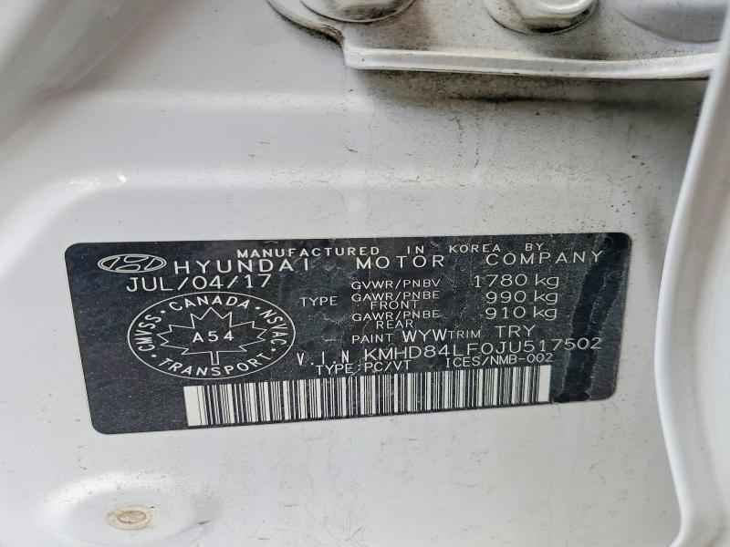 Aukcja sprzedaży 2018 Hyundai Elantra, vin: KMHD84LF0JU517502, numer aukcji: 49227836
