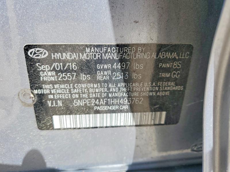 Aukcja sprzedaży 2017 Hyundai Sonata, vin: 5NPE24AF1HH493762, numer aukcji: 49164226
