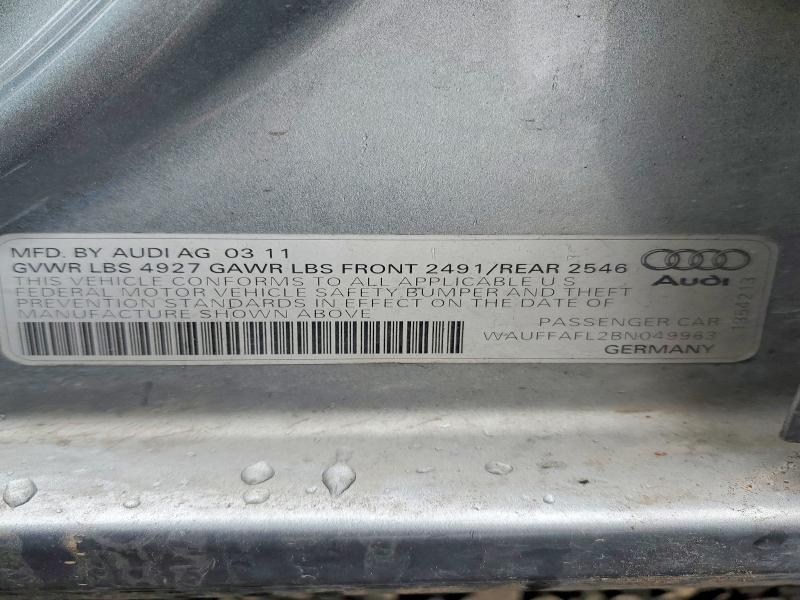 Aukcja sprzedaży 2011 Audi A4, vin: WAUFFAFL2BN049963, numer aukcji: 48035116