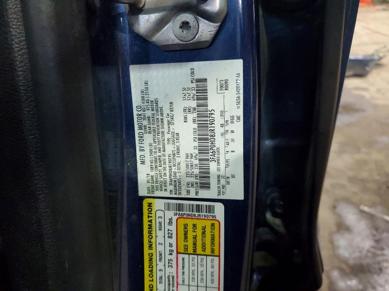 Продажа на аукционе авто 2018 Ford Fusion, vin: 3FA6P0HD8JR190795, номер лота: 49825866