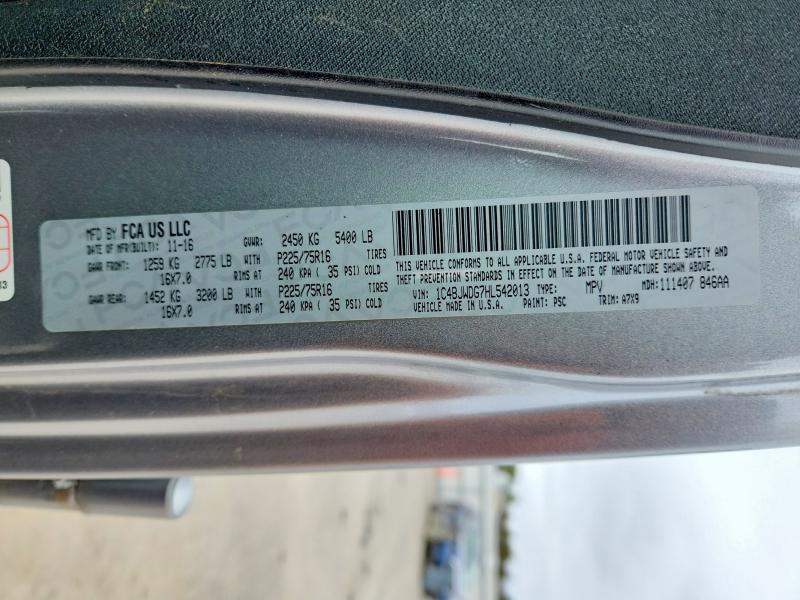 Aukcja sprzedaży 2017 Jeep Wrangler Unlimited, vin: 1C4BJWDG7HL542013, numer aukcji: 47634876