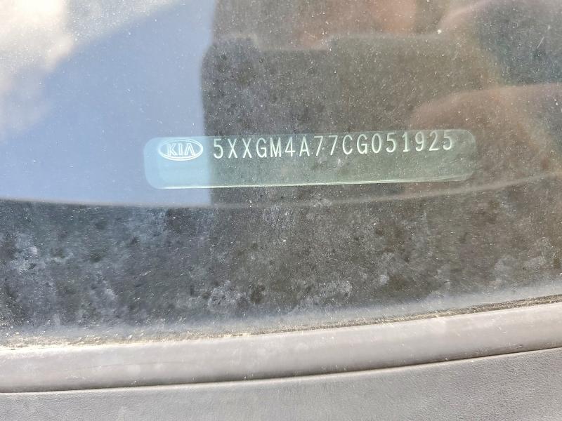 49993966 :رقم المزاد ، 5XXGM4A77CG051925 vin ، 2012 Kia Optima مزاد بيع