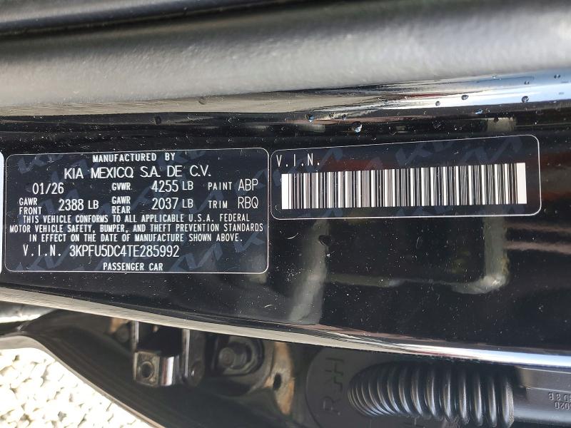 2026 Kia K4 მანქანა იყიდება აუქციონზე, vin: 3KPFU5DC4TE285992, აუქციონის ნომერი: 49729736