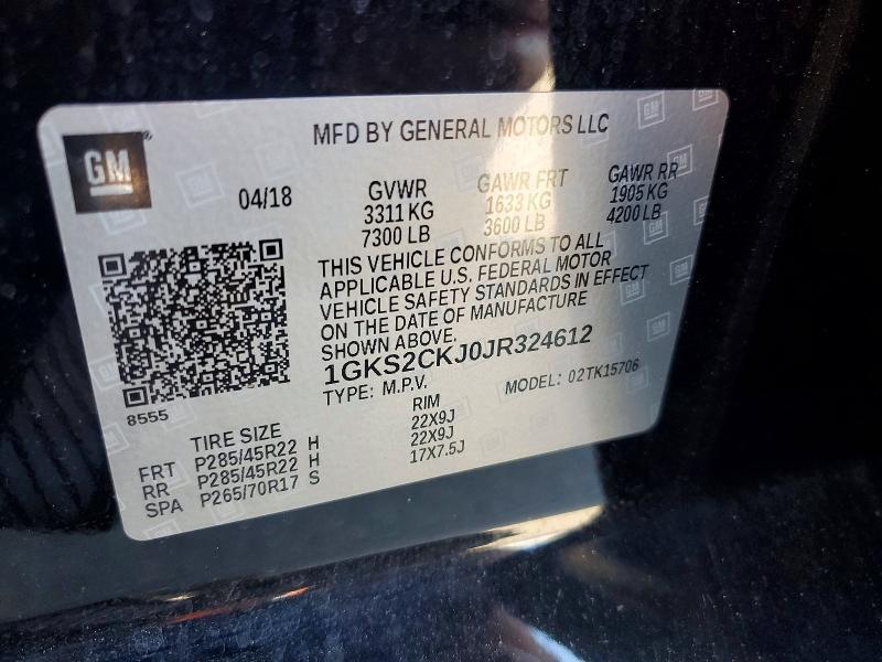 Продажа на аукционе авто 2018 Gmc Yukon, vin: 1GKS2CKJ0JR324612, номер лота: 49091186