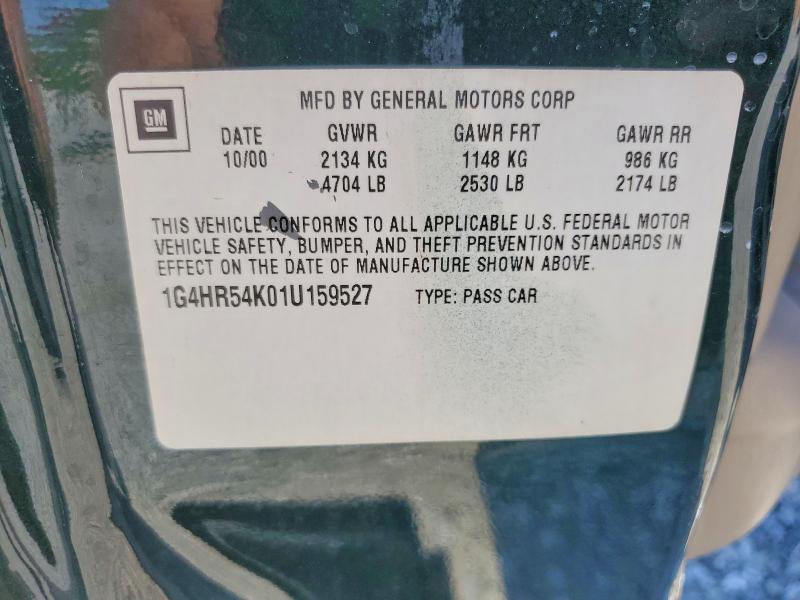 Aukcja sprzedaży 2001 Buick Lesabre, vin: 1G4HR54K01U159527, numer aukcji: 51181316