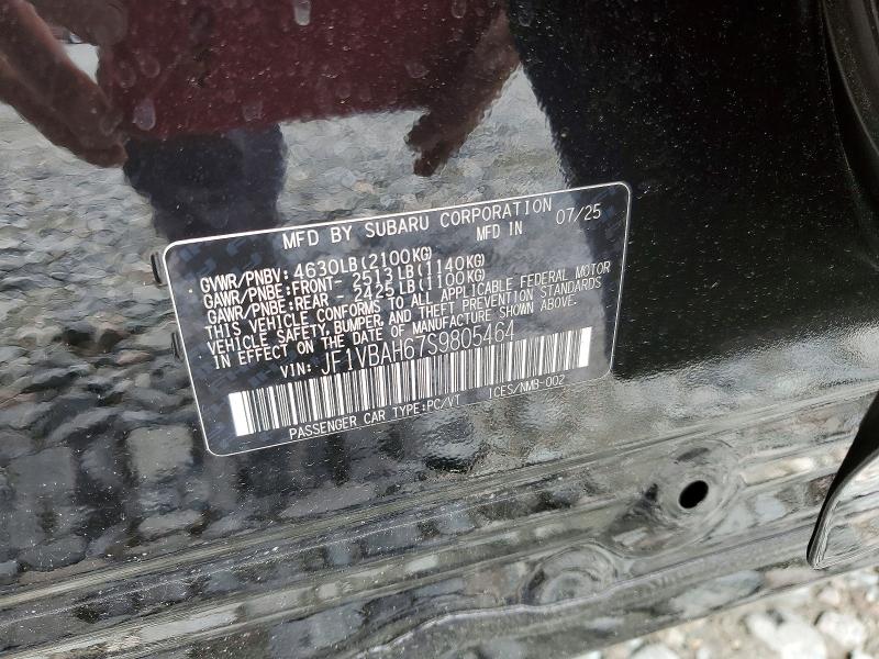 48217926 :رقم المزاد ، JF1VBAH67S9805464 vin ، 2025 Subaru Wrx مزاد بيع