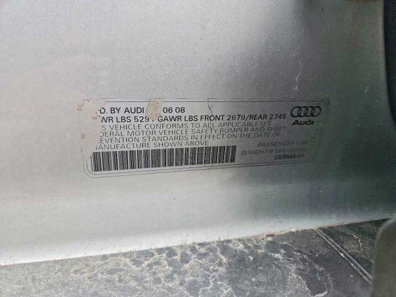 Продаж на аукціоні авто 2008 Audi A6, vin: WAUDH74F28N155999, номер лоту: 51001116