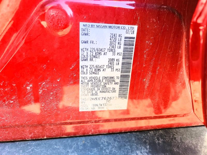 Продаж на аукціоні авто 2018 Nissan Rogue, vin: 5N1AT2MV9JC762672, номер лоту: 50255106
