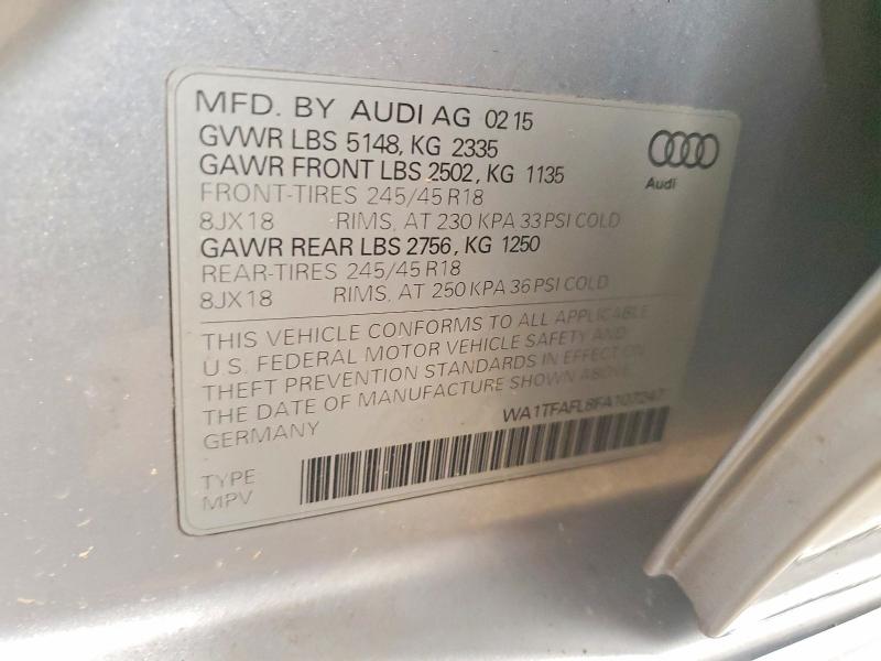 Продаж на аукціоні авто 2015 Audi A4 Allroad, vin: WA1TFAFL8FA107247, номер лоту: 50637676