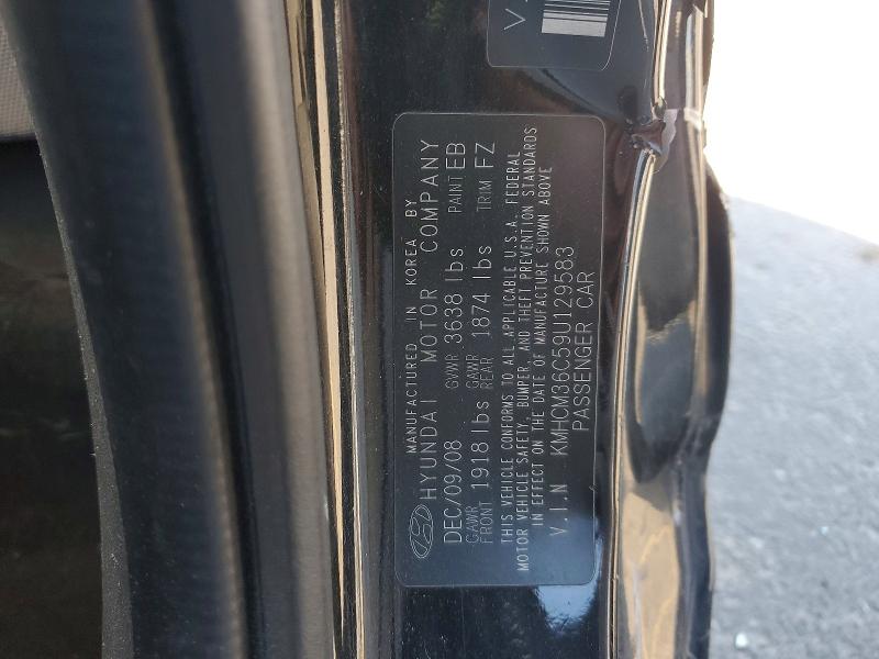 2009 Hyundai Accent მანქანა იყიდება აუქციონზე, vin: KMHCM36C59U129583, აუქციონის ნომერი: 51345156