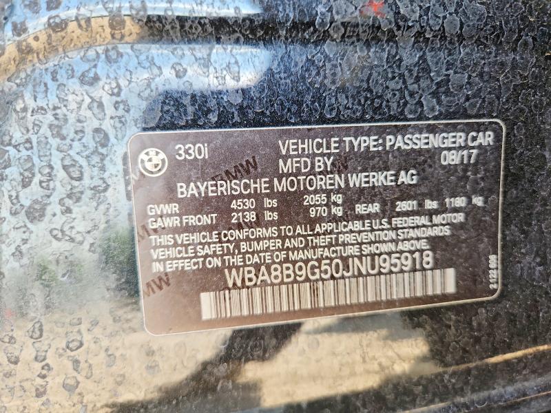 49033766 :رقم المزاد ، WBA8B9G50JNU95918 vin ، 2018 Bmw 330 مزاد بيع