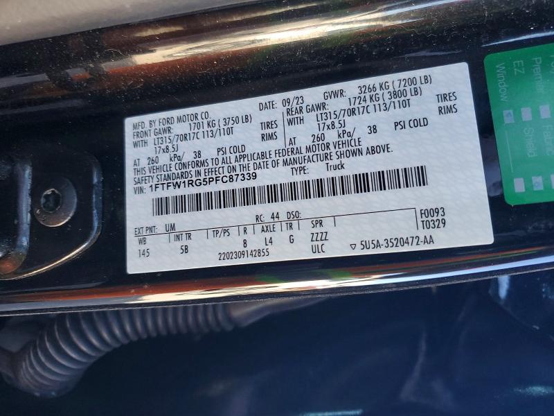 Продажа на аукционе авто 2023 Ford F150, vin: 1FTFW1RG5PFC87339, номер лота: 49961736