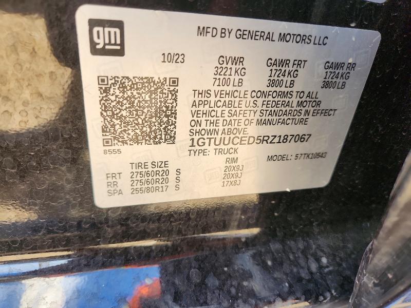 Продажа на аукционе авто 2024 Gmc Sierra, vin: 1GTUUCED5RZ187067, номер лота: 49274036