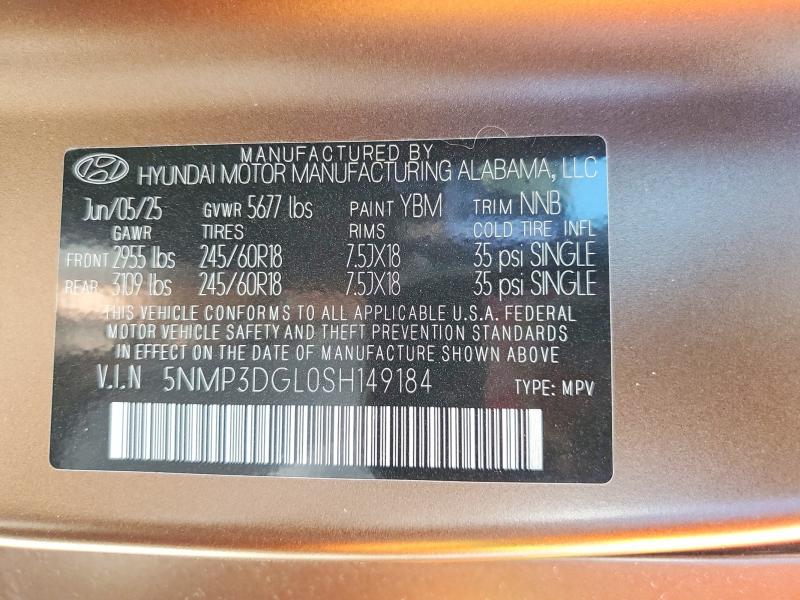 Продажа на аукционе авто 2025 Hyundai Santa Fe, vin: 5NMP3DGL0SH149184, номер лота: 49516246