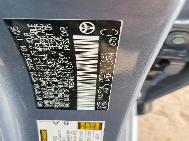 49827546 :رقم المزاد ، JTDBCMFE5T3129719 vin ، 2026 Toyota Corolla Hybrid مزاد بيع