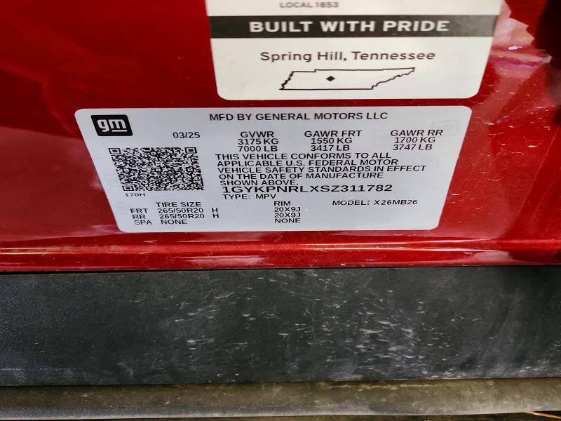 Продажа на аукционе авто 2025 Cadillac Lyriq, vin: 1GYKPNRLXSZ311782, номер лота: 50340216