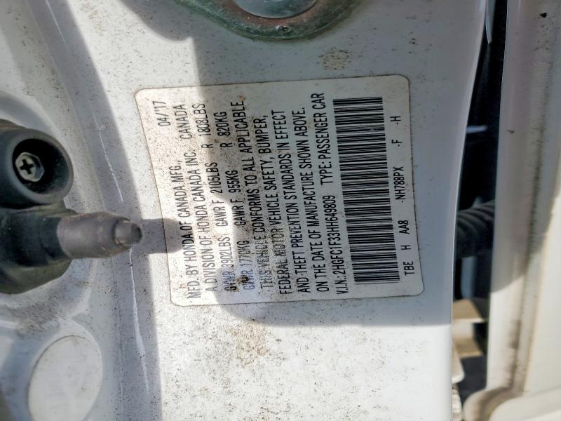 Aukcja sprzedaży 2017 Honda Civic, vin: 2HGFC1F33HH649809, numer aukcji: 50780236