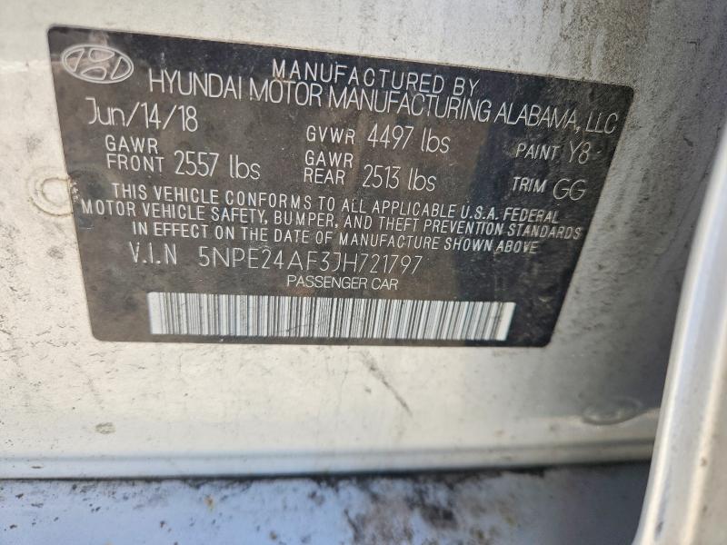 Продажа на аукционе авто 2018 Hyundai Sonata, vin: 5NPE24AF3JH721797, номер лота: 50140656