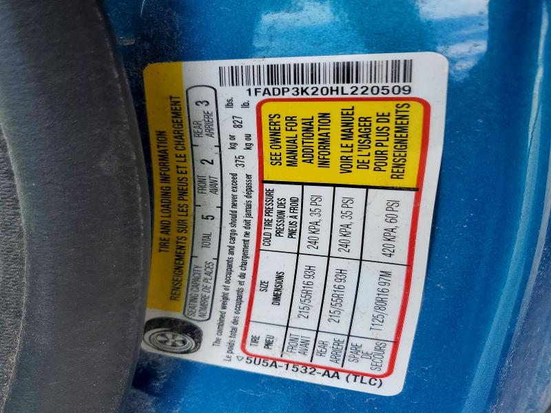 Aukcja sprzedaży 2017 Ford Focus, vin: 1FADP3K20HL220509, numer aukcji: 50652946