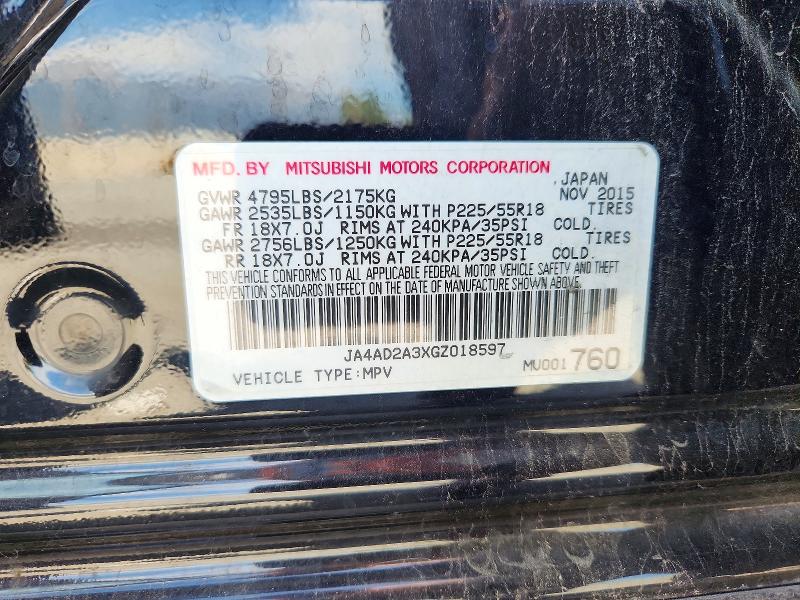 Продаж на аукціоні авто 2016 Mitsubishi Outlander, vin: JA4AD2A3XGZ018597, номер лоту: 48888266