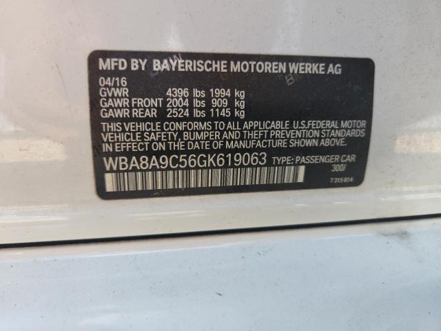 Aukcja sprzedaży 2016 Bmw 320, vin: WBA8A9C56GK619063, numer aukcji: 47513776