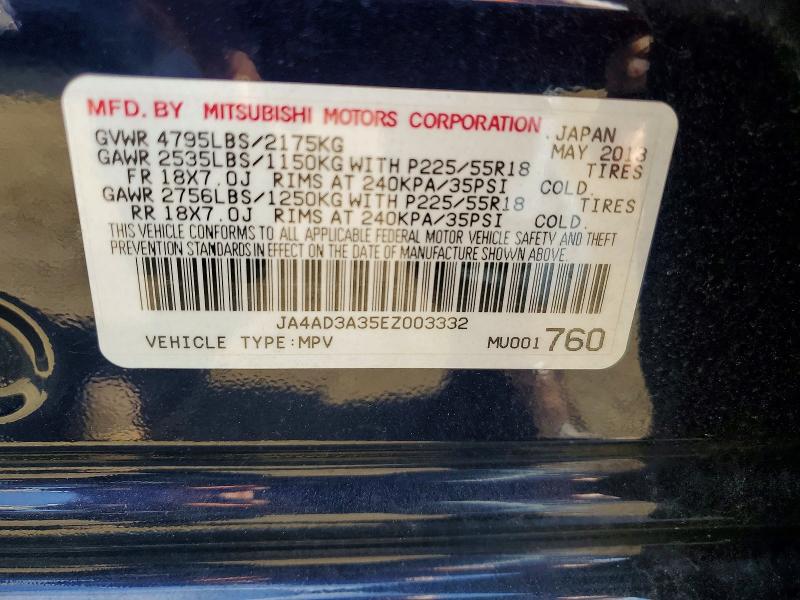 Продаж на аукціоні авто 2014 Mitsubishi Outlander, vin: JA4AD3A35EZ003332, номер лоту: 50606566