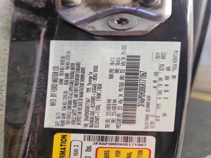Продажа на аукционе авто 2016 Ford Fusion, vin: 3FA6P0HD0GR171067, номер лота: 49816716