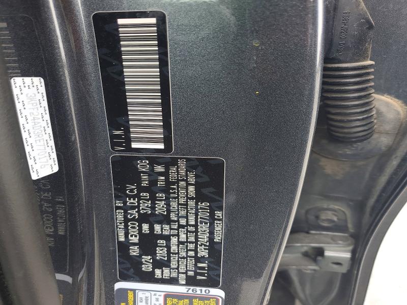 49449666 :رقم المزاد ، 3KPF24AD3RE770176 vin ، 2024 Kia Forte مزاد بيع