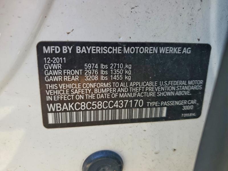 Продажа на аукционе авто 2012 Bmw 750, vin: WBAKC8C58CC437170, номер лота: 50844536