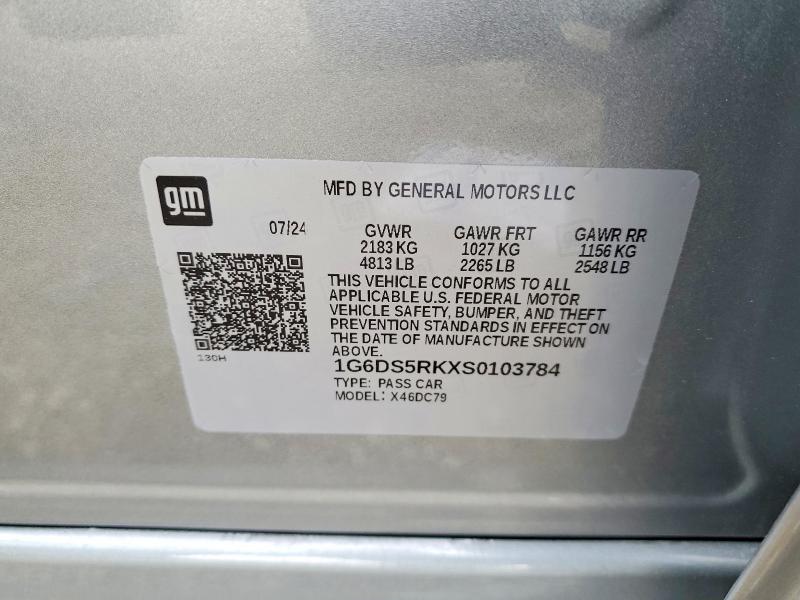 Aukcja sprzedaży 2025 Cadillac Ct5, vin: 1G6DS5RKXS0103784, numer aukcji: 48214876