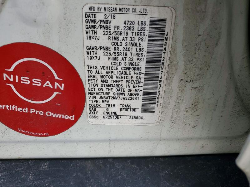 Продаж на аукціоні авто 2018 Nissan Rogue, vin: JN8AT2MV7JW323641, номер лоту: 48583376