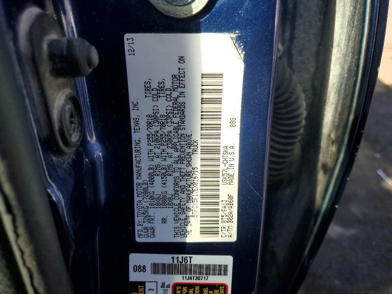 50381646 :رقم المزاد ، 5TFCY5F17EX016715 vin ، 2014 Toyota Tundra مزاد بيع