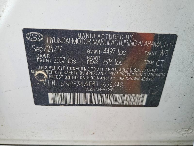 Продажа на аукционе авто 2018 Hyundai Sonata, vin: 5NPE34AF3JH656348, номер лота: 51753466