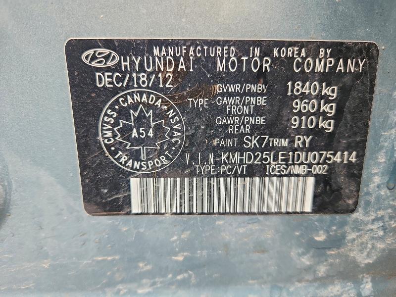 48265236 :رقم المزاد ، KMHD25LE1DU075414 vin ، 2013 Hyundai Elantra Gt مزاد بيع