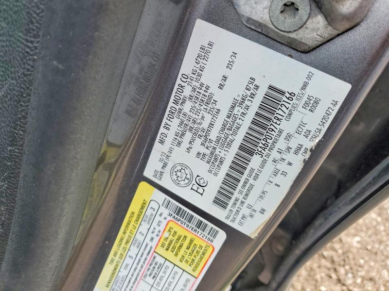 Aukcja sprzedaży 2014 Ford Fusion, vin: 3FA6P0T97ER172166, numer aukcji: 51828706