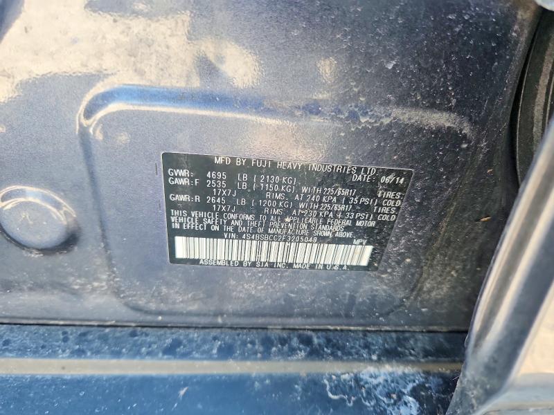 48957136 :رقم المزاد ، 4S4BSBCC2F3205049 vin ، 2015 Subaru Outback مزاد بيع